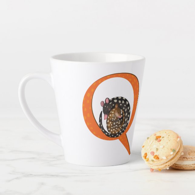 L'animal ABC Q est destiné à la tasse de latte de  (En situation)