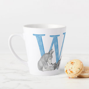 L'animal ABC W est destiné au loup latte mug