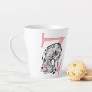 L'animal ABC Z est destiné au zebra latte mug