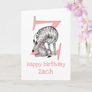 L'animal ABC Z est pour la carte d'anniversaire zè