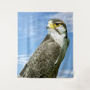 Lanner Falcon perched Tapestry