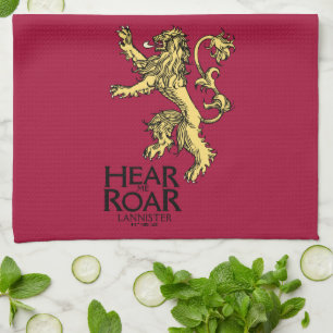 Lannister Sigil - Hear Me Roar Kitchen Towel