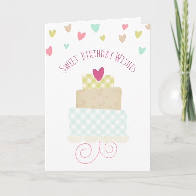 L'anniversaire doux souhaite la carte de voeux (Devant)