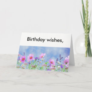 L'anniversaire souhaite la carte de fleur