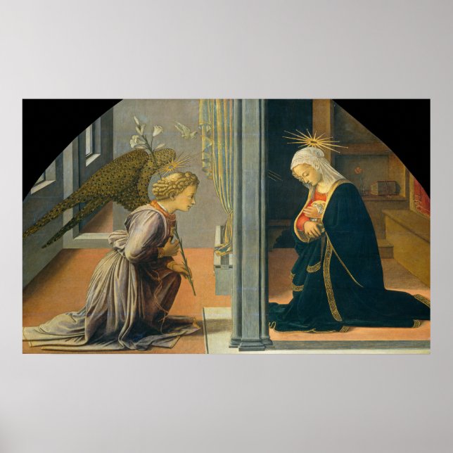 L'Annonciation - Poster d'Art fin Filippino Lippi (Devant)