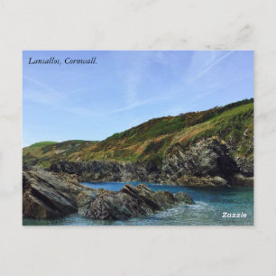 Lansallos Beach, Cornwall. Postcard