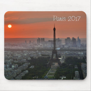 Lanscape View of Eiffel Tower, Paris France Mouse Pad