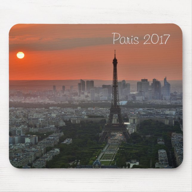 Lanscape View of Eiffel Tower, Paris France Mouse Pad (Front)