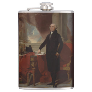 Lansdowne Portrait: US President George Washington Hip Flask