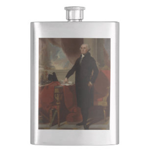 Lansdowne Portrait: US President George Washington Hip Flask