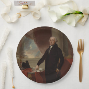 Lansdowne Portrait: US President George Washington Paper Plate