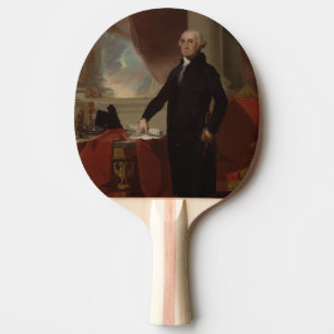 Lansdowne Portrait: US President George Washington Ping Pong Paddle