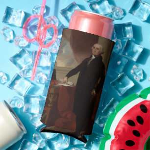 Lansdowne Portrait: US President George Washington Seltzer Can Cooler