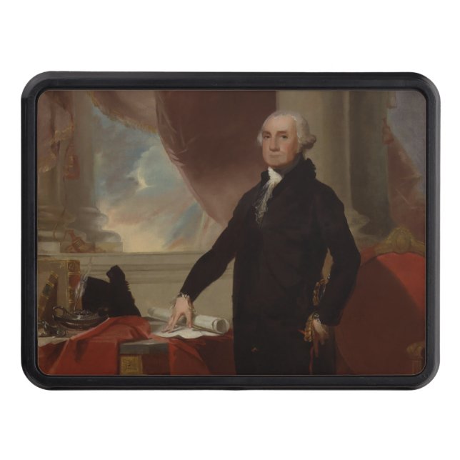 Lansdowne Portrait: US President George Washington Trailer Hitch Cover (Front)