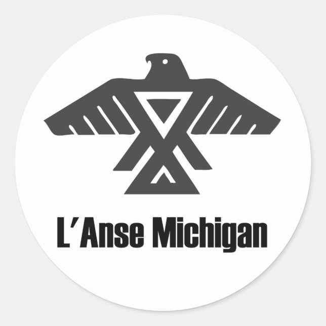 L'Anse Michigan Autocollant amérindien Ojibwe (Devant)
