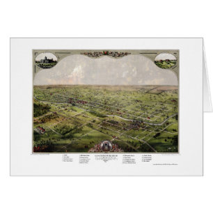 Lansing, carte panoramique de MI - 1866