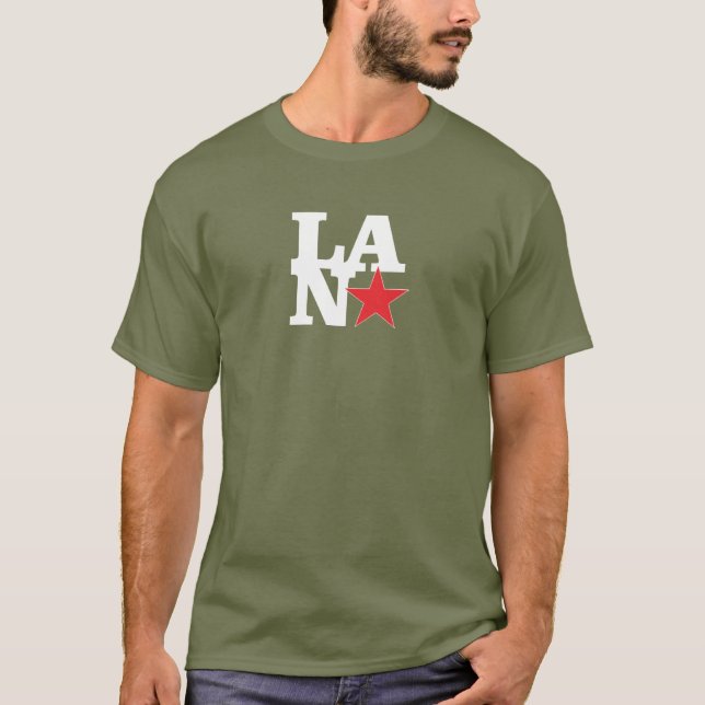 Lansing, MI airport code, Pop art. T-Shirt (Front)