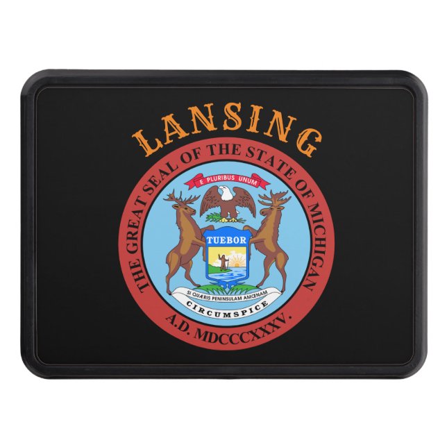 Lansing, Michigan Trailer Hitch Cover (Front)