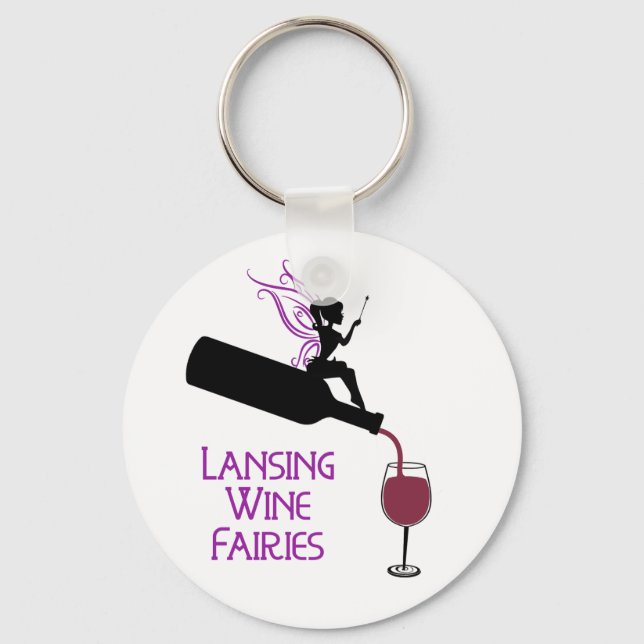 Lansing Wine Fairies Keychain (Front)