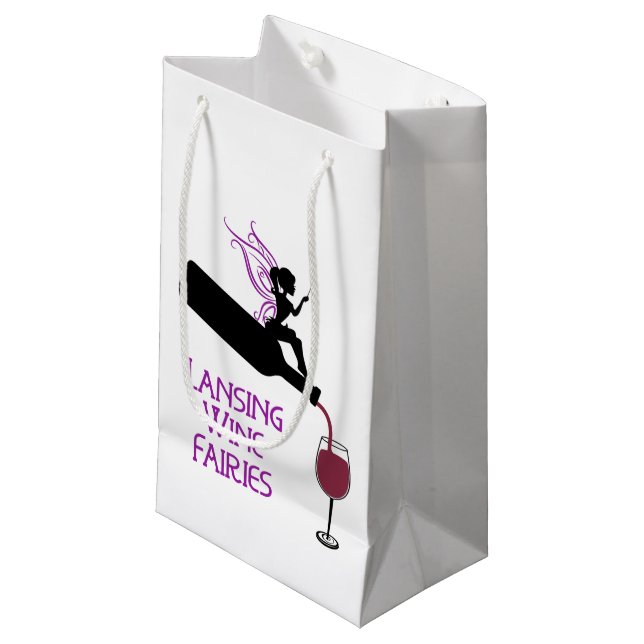 Lansing Wine Fairies Small Gift Bag (Front Angled)