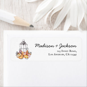 Lantern Autumn Watercolor Wedding
