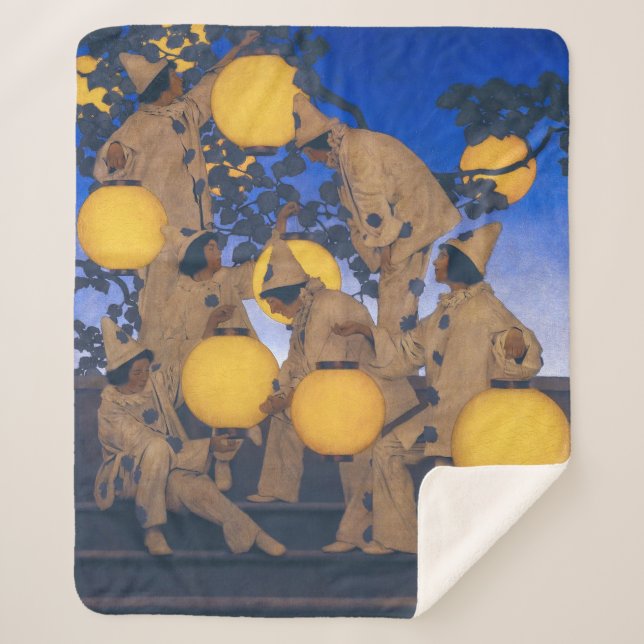 Lantern Bearers | Maxfield Parrish | Sherpa Blanket (Front)