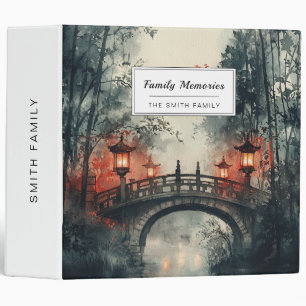 Lantern Bridge Moonlight Watercolor Binder