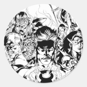 Lantern Corps Group Shot Classic Round Sticker