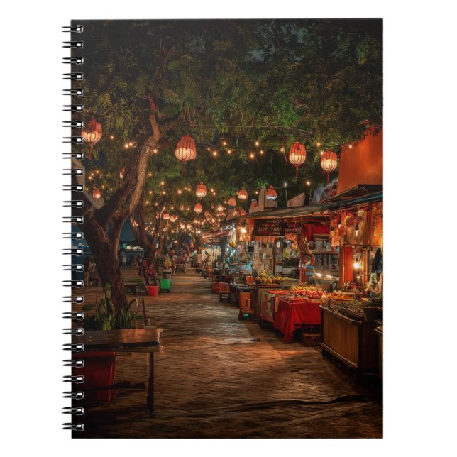 Lantern-Lit Market Notebook (Front)