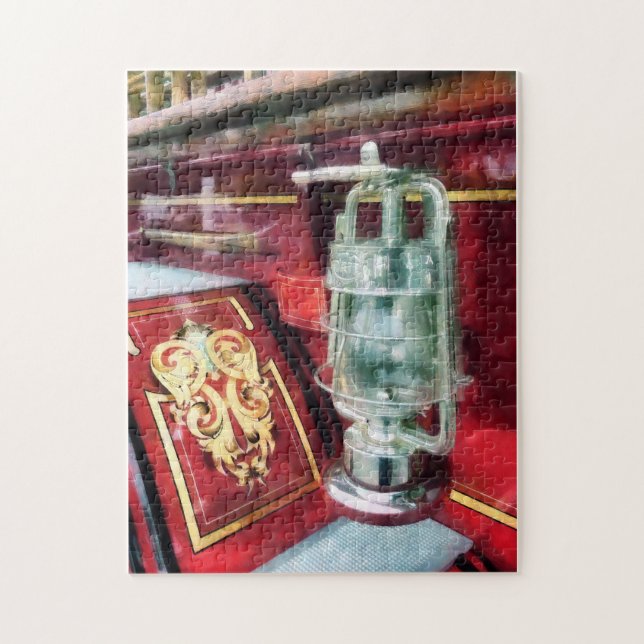 Lantern on Old Fire Truck Jigsaw Puzzle (Vertical)
