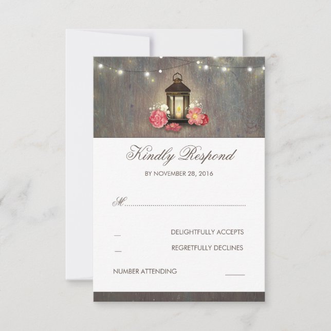 Lanterne à bougie Mariage Vintage et rustique RSVP (Devant)