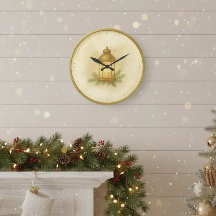 Lanterne Cosy Horloge Murale Hiver – MerryMist Cha