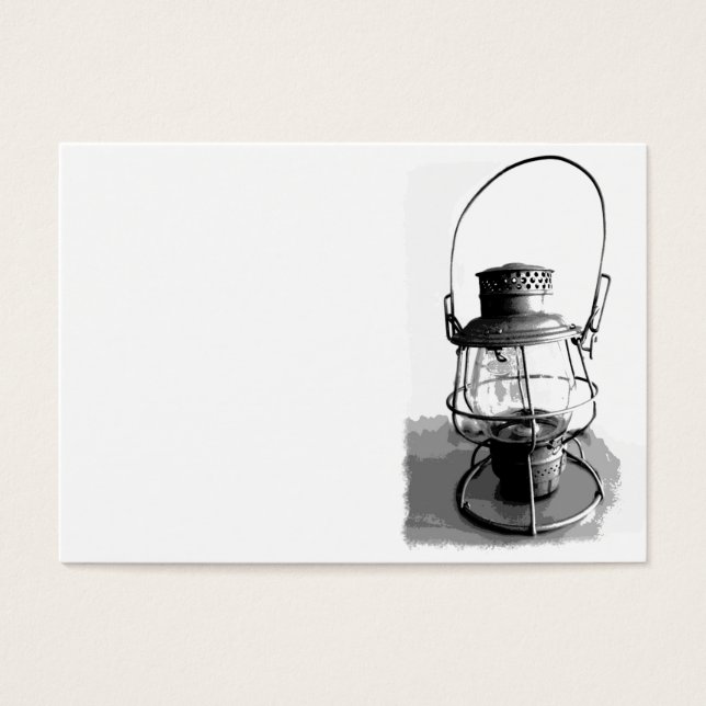 Lanterne de chemin de fer antique en argent (Devant)