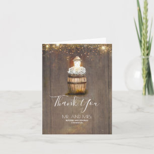 Lanterne de respiration du bébé Merci Mariage rust