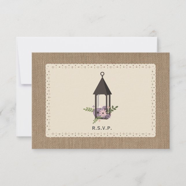 Lanterne florale inspirée Burlap & dentelle RSVP (Devant)