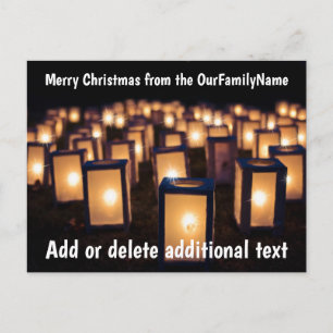 Lanternes Bougies Noël Personnaliser la carte post