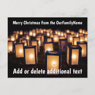 Lanternes Bougies Noël Personnaliser la carte post