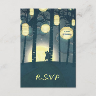Lanternes de rêve Forêt de mariage RSVP Invitation