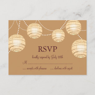 Lanternes RSVP de partie de Marsala