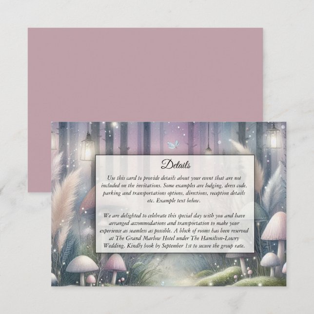 Lanternlight Dreams Enchanted Forest Enclosure Card (Front/Back)