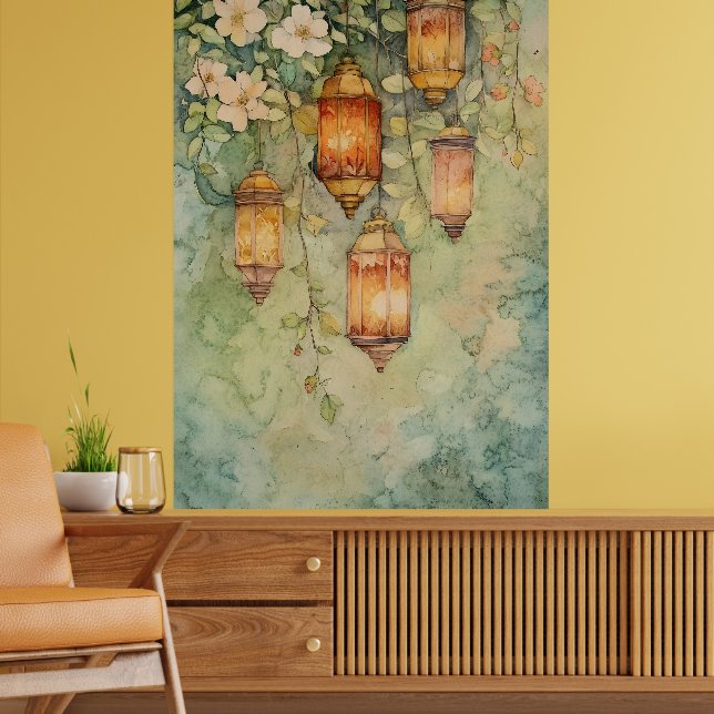 Lantern's Dream, reminiscent of Moroccan or simila Poster (Living Room 2)