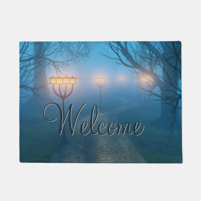 Lanterns in the Fog Doormat (Front)