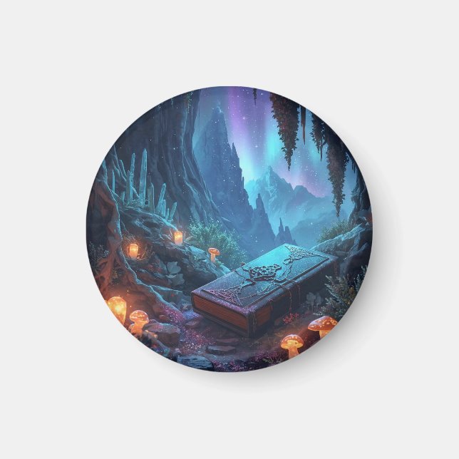 Lanterns, Mushrooms, and a Book Magnet (Front)