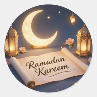 Lanterns Of Blessing – Glowing Lantern Art Classic Round Sticker