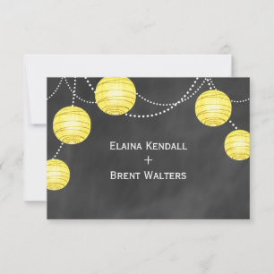Lanterns on Chalk RSVP in Yellow