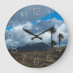 Lanzarote landscape large clock