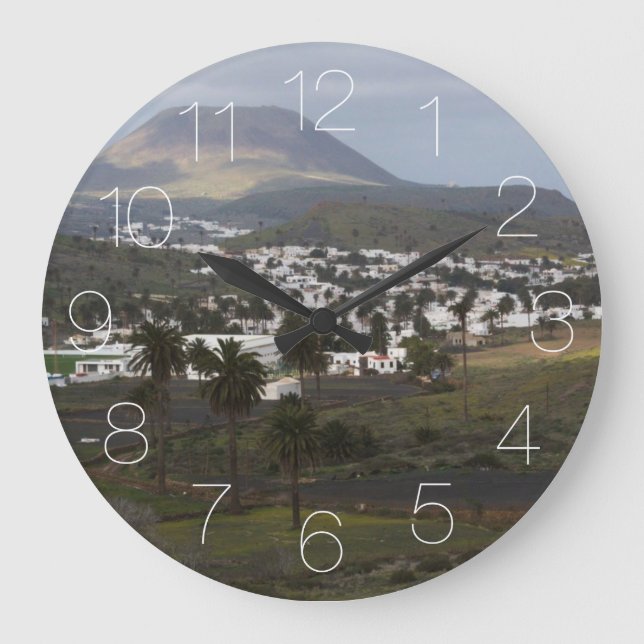 Lanzarote landscape large clock (Front)