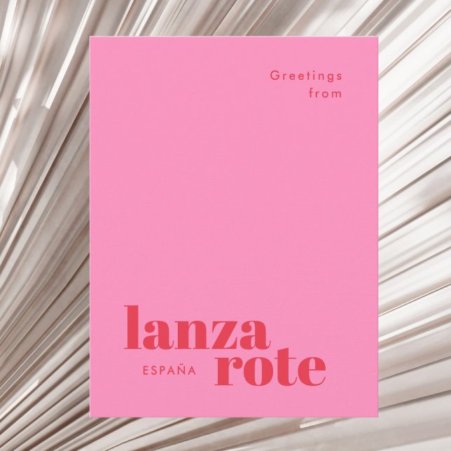 Lanzarote Spain modern typography Postcard (Creator Uploaded)
