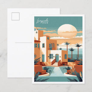 Lanzarote Spain vintage travel Postcard