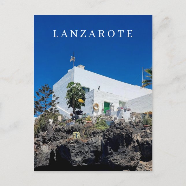 Lanzarote white house view postcard (Front)